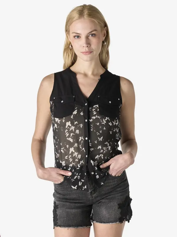 KOROSHI KOROSHI Bluza  crna / prljavo bijela
