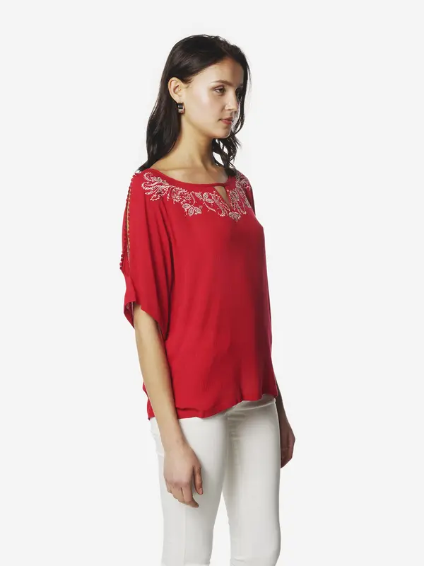 KOROSHI KOROSHI Bluza  crvena / bijela