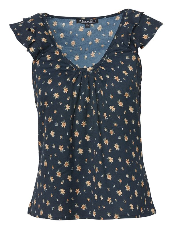 KOROSHI KOROSHI Bluza  morsko plava / cappuccino / zelena melange