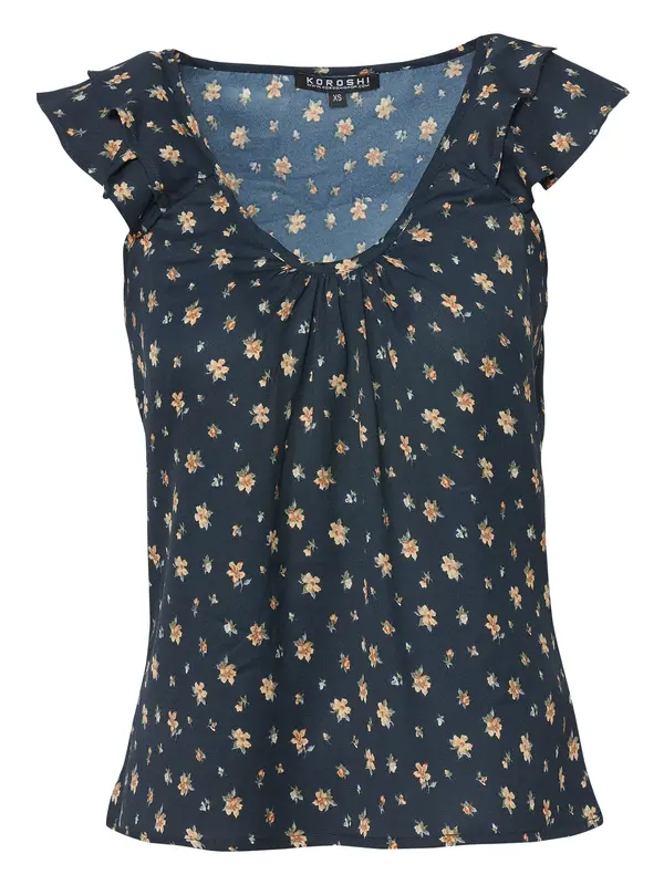 KOROSHI KOROSHI Bluza  morsko plava / cappuccino / zelena melange
