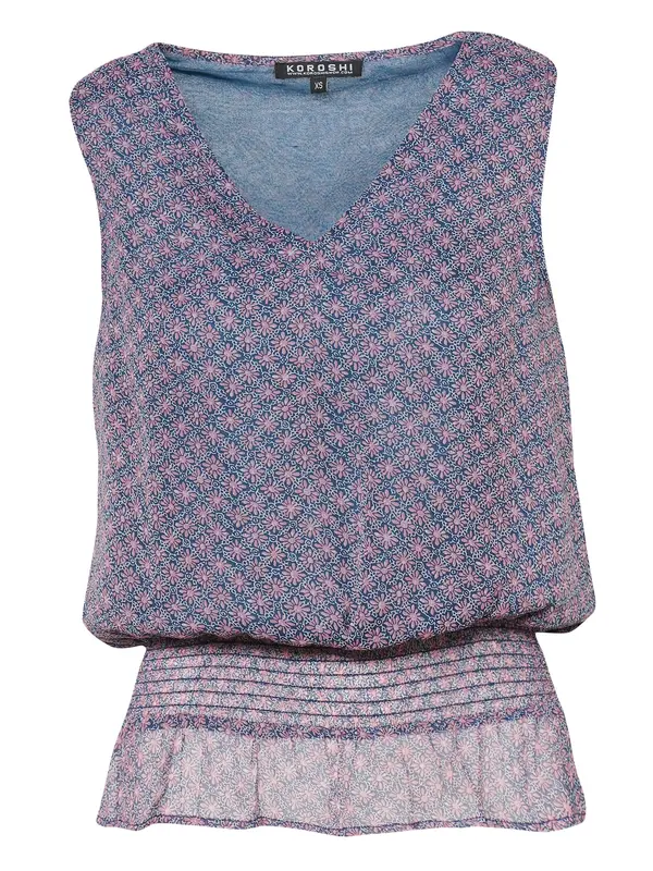 KOROSHI KOROSHI Bluza  morsko plava / pastelno roza / bijela