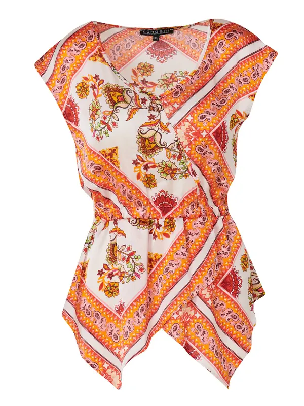KOROSHI KOROSHI Bluza  narančasta / marelica / crvena / bijela