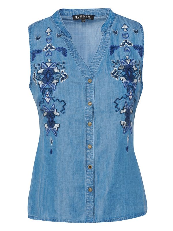 KOROSHI KOROSHI Bluza  plava / noćno plava / bijela