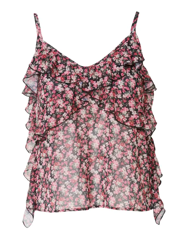 KOROSHI KOROSHI Bluza  ružičasta / malina / crna / bijela