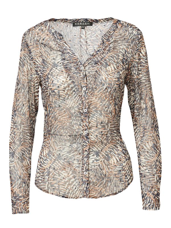 KOROSHI KOROSHI Bluza  smeđa / crna / prljavo bijela