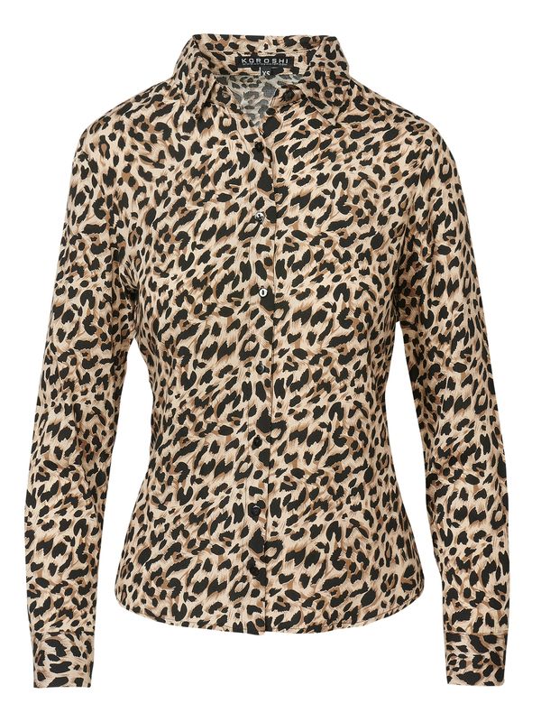 KOROSHI KOROSHI Bluza  smeđa / crna