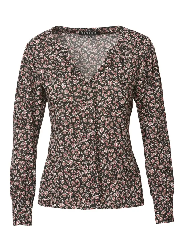 KOROSHI KOROSHI Bluza  svijetlosmeđa / crvena / crna / bijela
