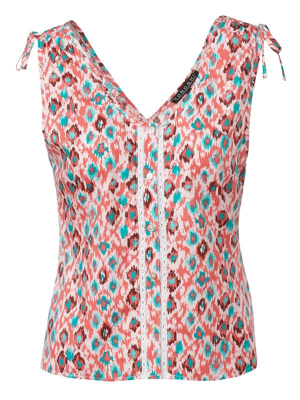 KOROSHI KOROSHI Bluza  žad / crvena / pastelno crvena / tamno crvena