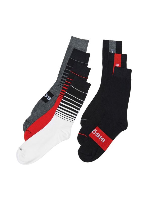 KOROSHI KOROSHI Čarape  siva / crvena / crna / bijela