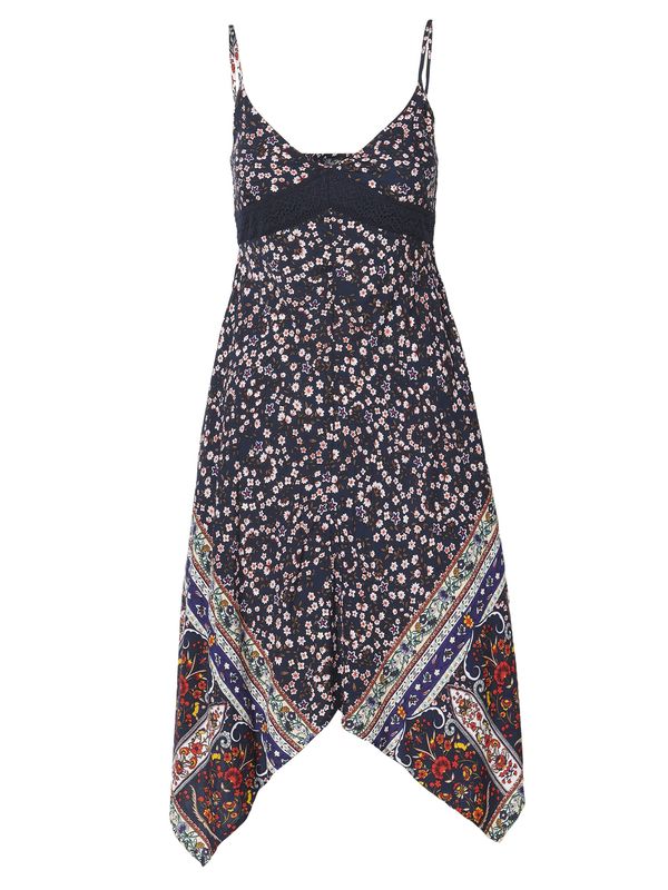 KOROSHI KOROSHI Haljina  mornarsko plava / hrđavo crvena / bijela