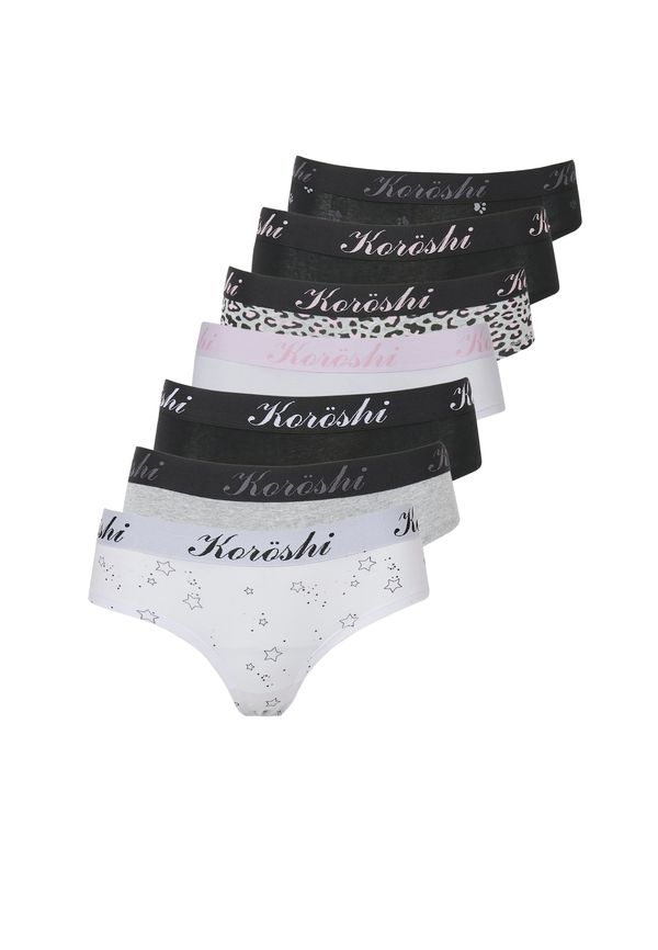 KOROSHI KOROSHI Hipster gaćice  siva / roza / crna / bijela