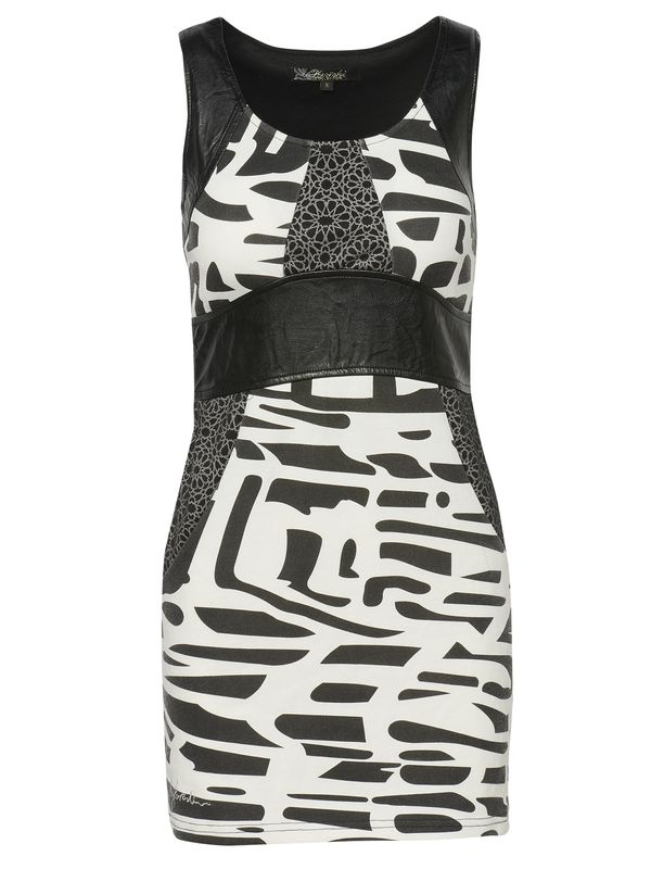 KOROSHI KOROSHI Koktel haljina  crna / bijela