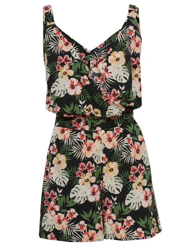 KOROSHI KOROSHI Kombinezon  zelena / svijetlocrvena / crna / bijela