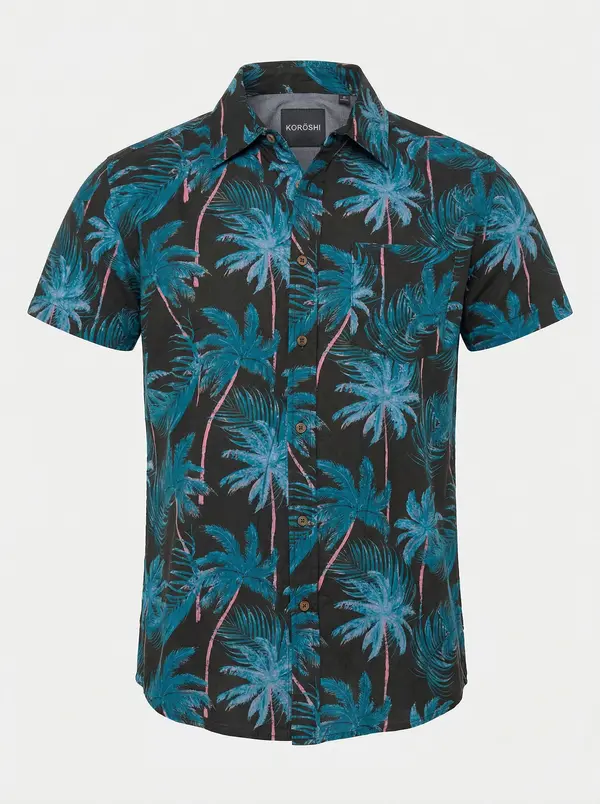 KOROSHI KOROSHI Košulja  cijan plava / svijetloplava / roza / crna
