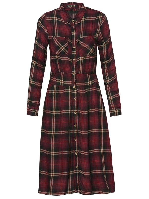 KOROSHI KOROSHI Košulja haljina  boja pijeska / tamno crvena / crna