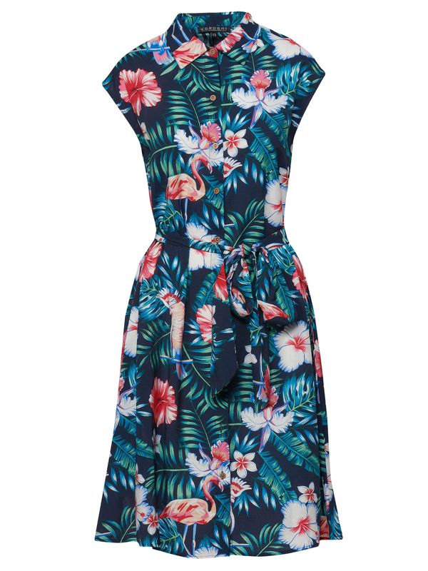 KOROSHI KOROSHI Košulja haljina  plava / noćno plava / zelena / crvena