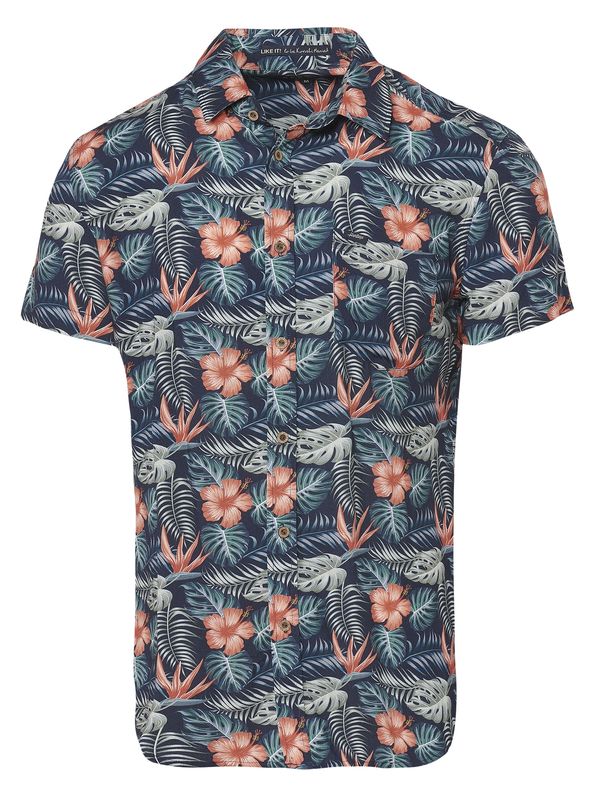 KOROSHI KOROSHI Košulja  mornarsko plava / koraljna / bijela