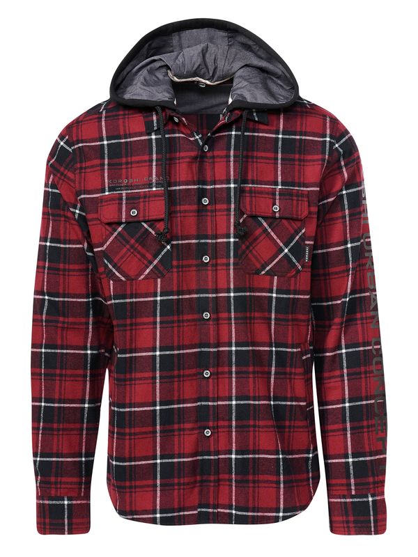 KOROSHI KOROSHI Košulja  siva / tamno crvena / crna / bijela