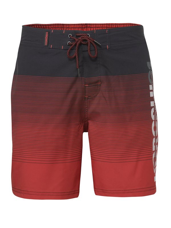 KOROSHI KOROSHI Kupaće hlače  siva / crvena / crna / bijela