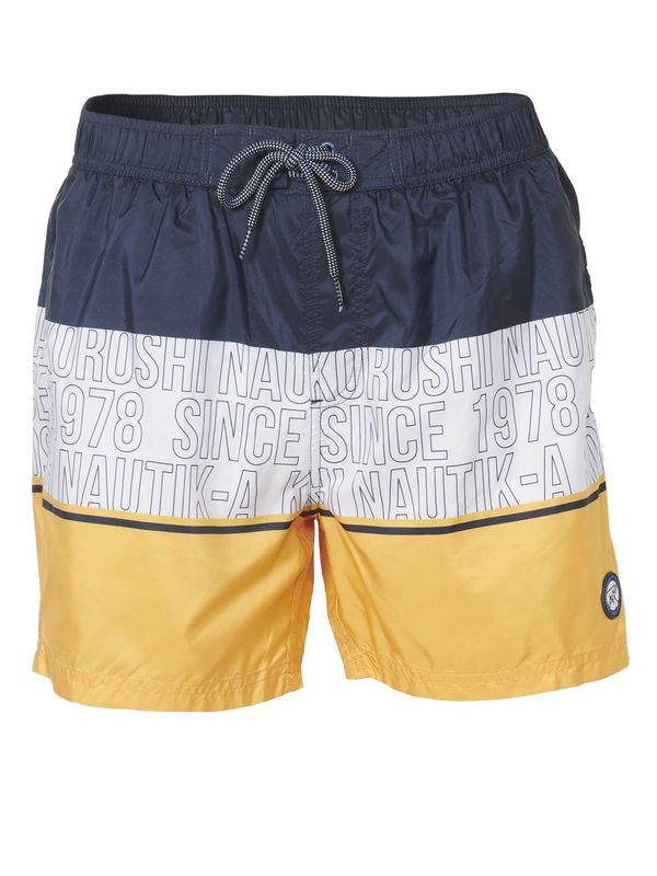 KOROSHI KOROSHI Kupaće hlače  tamno plava / svijetložuta / bijela