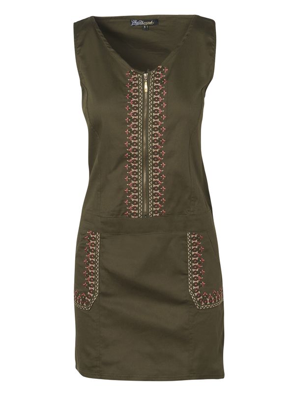 KOROSHI KOROSHI Ljetna haljina  bež / kaki / prljavo roza