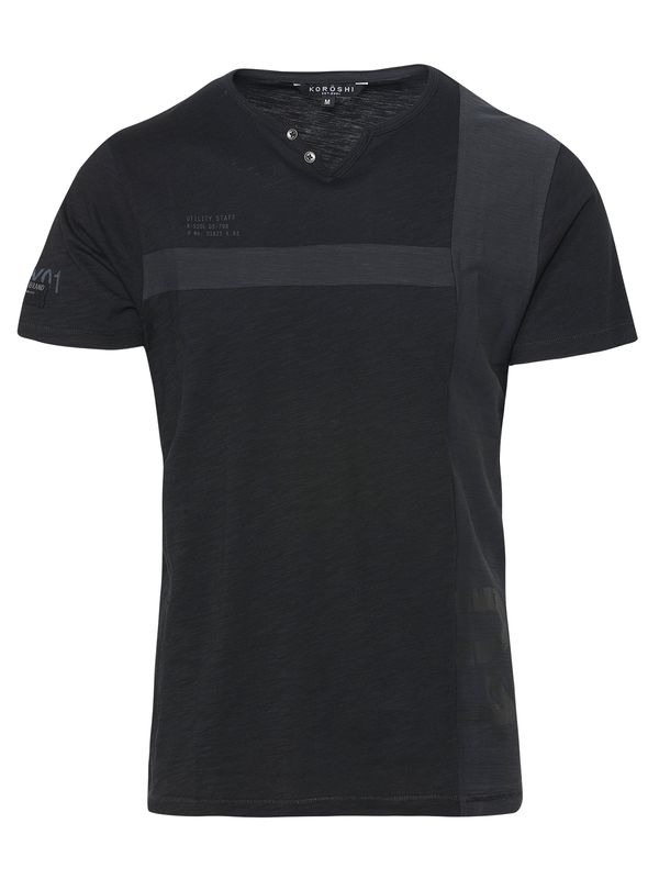 KOROSHI KOROSHI Majica  antracit siva / crna