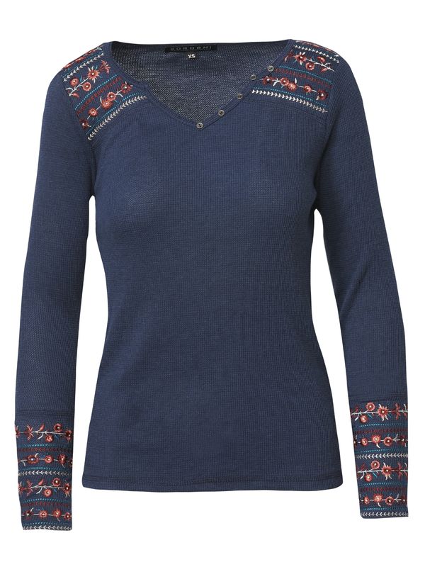 KOROSHI KOROSHI Majica  bež / mornarsko plava / cijan plava / hrđavo smeđa