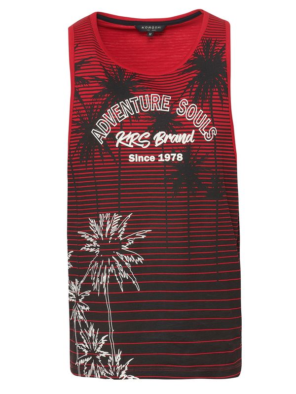 KOROSHI KOROSHI Majica  crvena / crna / bijela