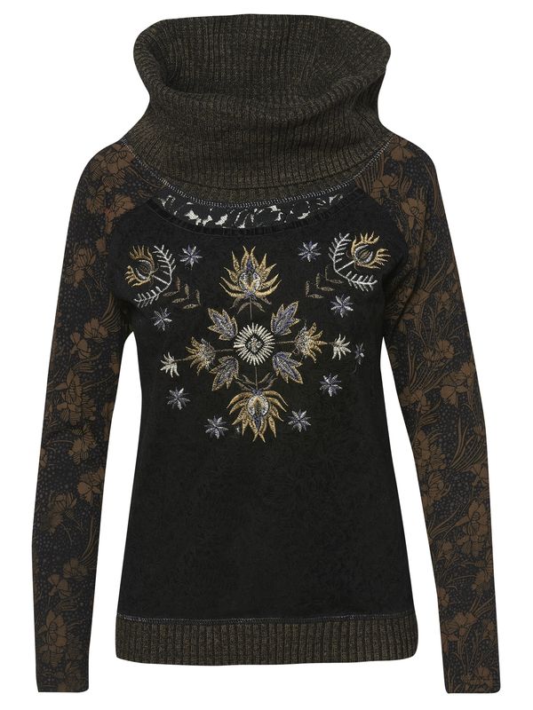 KOROSHI KOROSHI Majica  kaki / narančasta / bijela