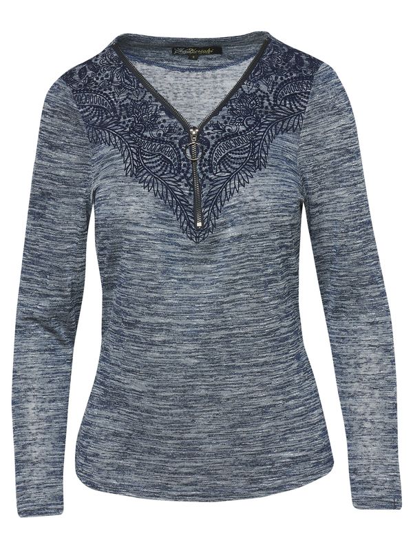 KOROSHI KOROSHI Majica  mornarsko plava / plava melange