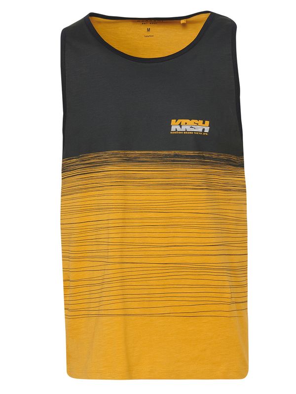 KOROSHI KOROSHI Majica  senf / crna / bijela