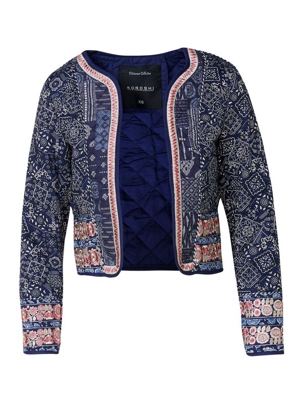 KOROSHI KOROSHI Prijelazna jakna  ecru/prljavo bijela / mornarsko plava / koraljna / bijela