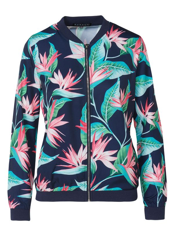 KOROSHI KOROSHI Prijelazna jakna  mornarsko plava / tirkiz / zelena / roza