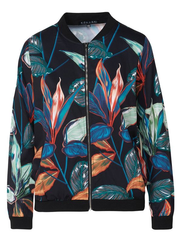 KOROSHI KOROSHI Prijelazna jakna  morsko plava / petrol / ciglasto crvena / bijela