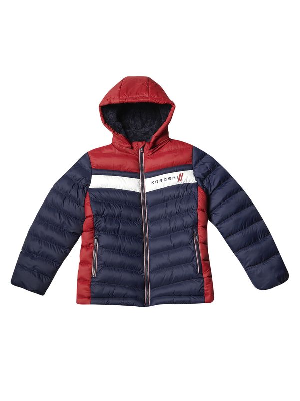 KOROSHI KOROSHI Prijelazna jakna  morsko plava / tamno crvena / bijela