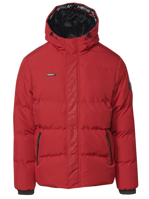 KOROSHI KOROSHI Prijelazna jakna  rubin crvena / crna / srebro / bijela