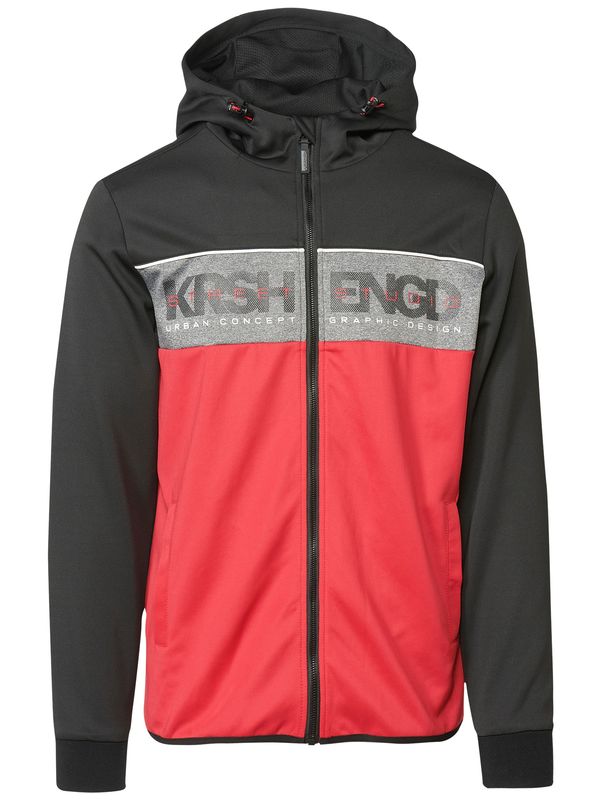 KOROSHI KOROSHI Prijelazna jakna  siva melange / svijetlo crvena / crna / bijela