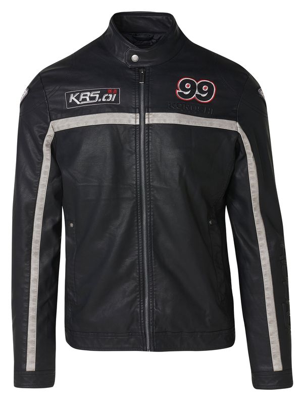 KOROSHI KOROSHI Prijelazna jakna  svijetlosiva / crvena / crna