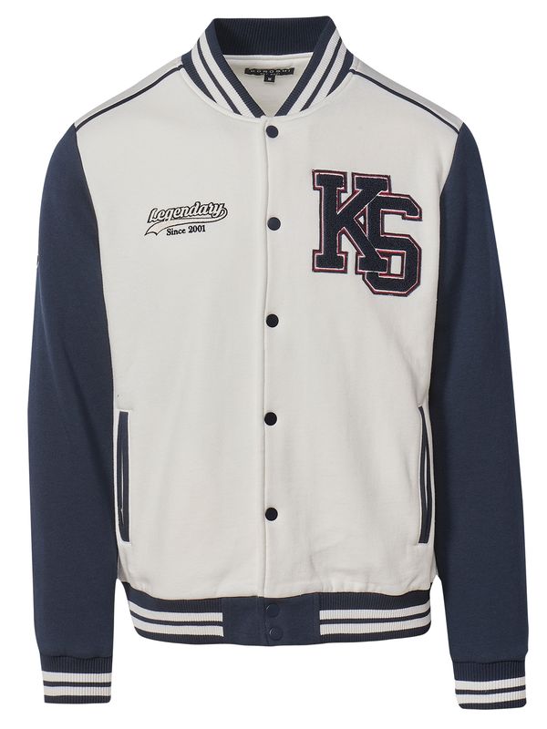 KOROSHI KOROSHI Prijelazna jakna  tamno plava / crvena / bijela / prljavo bijela