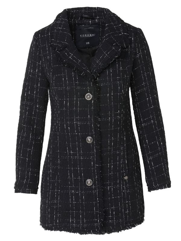 KOROSHI KOROSHI Prijelazni kaput  crna / bijela