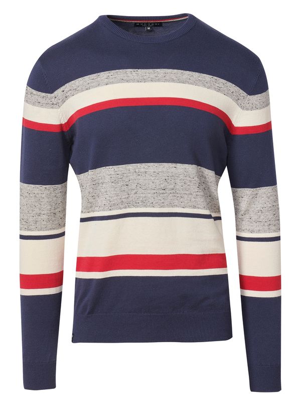 KOROSHI KOROSHI Pulover  bež / mornarsko plava / siva / crvena