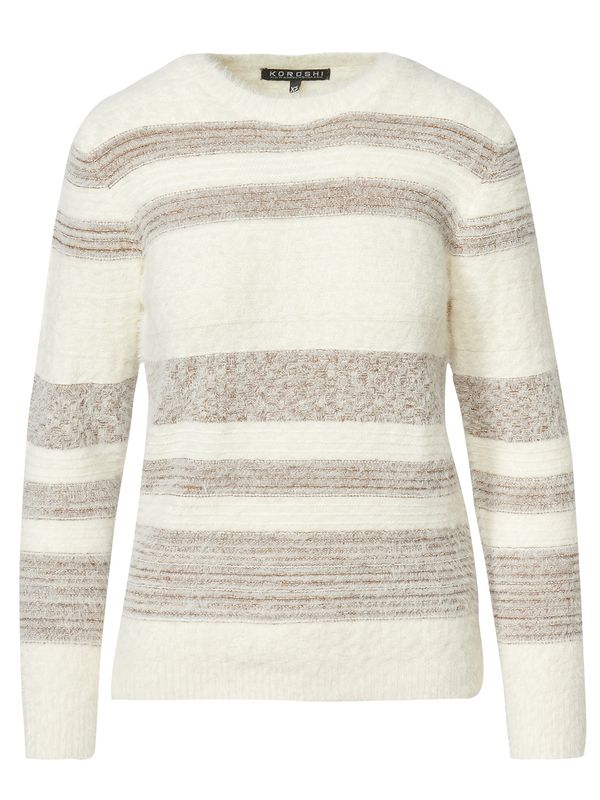 KOROSHI KOROSHI Pulover  bež / smeđa