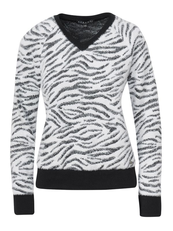 KOROSHI KOROSHI Pulover  crna / prljavo bijela