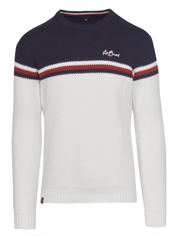 KOROSHI KOROSHI Pulover  mornarsko plava / crvena / crna / prljavo bijela