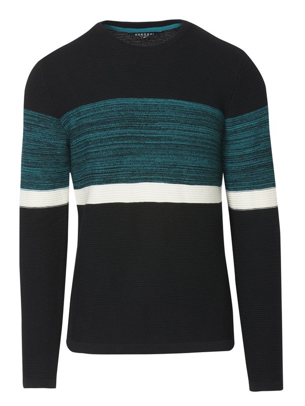 KOROSHI KOROSHI Pulover  plava / crna / bijela
