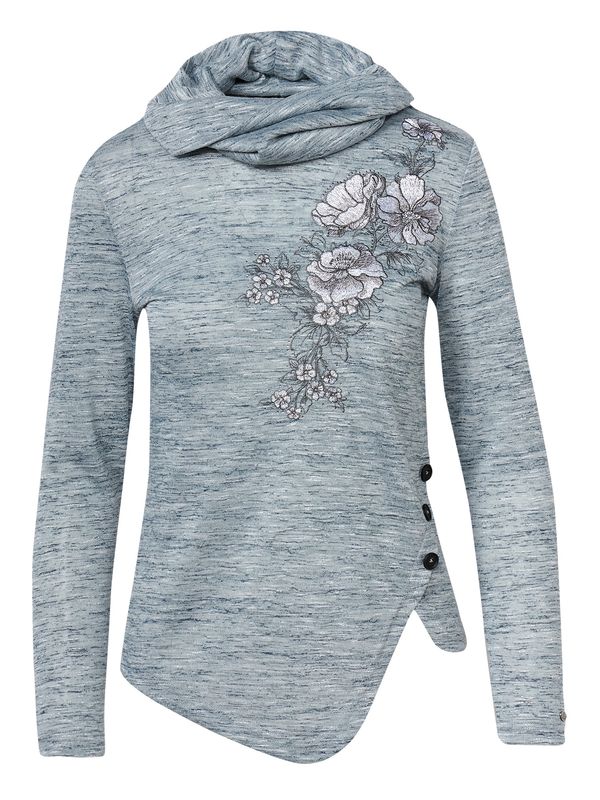 KOROSHI KOROSHI Pulover  plava melange / siva