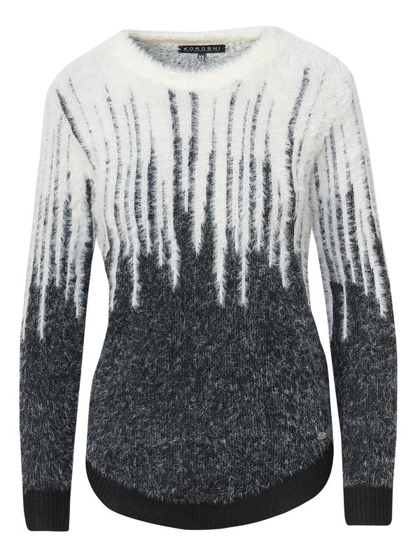 KOROSHI KOROSHI Pulover  siva / bijela