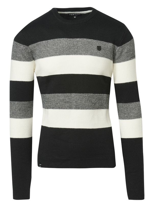 KOROSHI KOROSHI Pulover  siva / crna / bijela