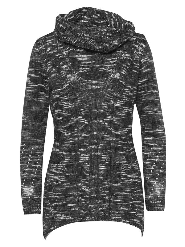 KOROSHI KOROSHI Pulover  smeđa / grafit siva / bijela