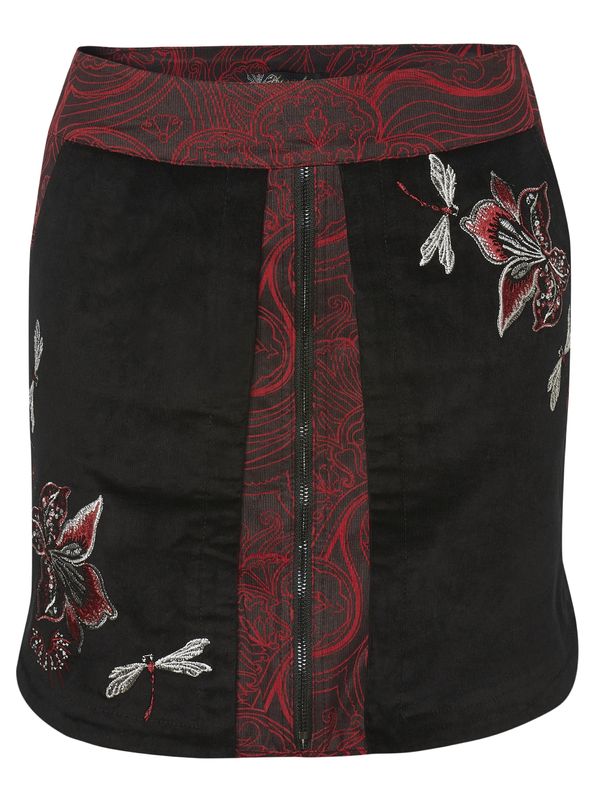 KOROSHI KOROSHI Suknja  kameno siva / crvena / crna / srebro